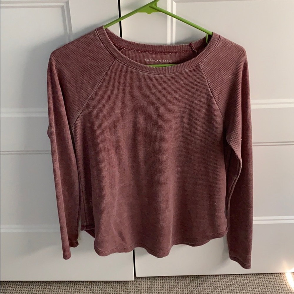 pink washed longsleeve top